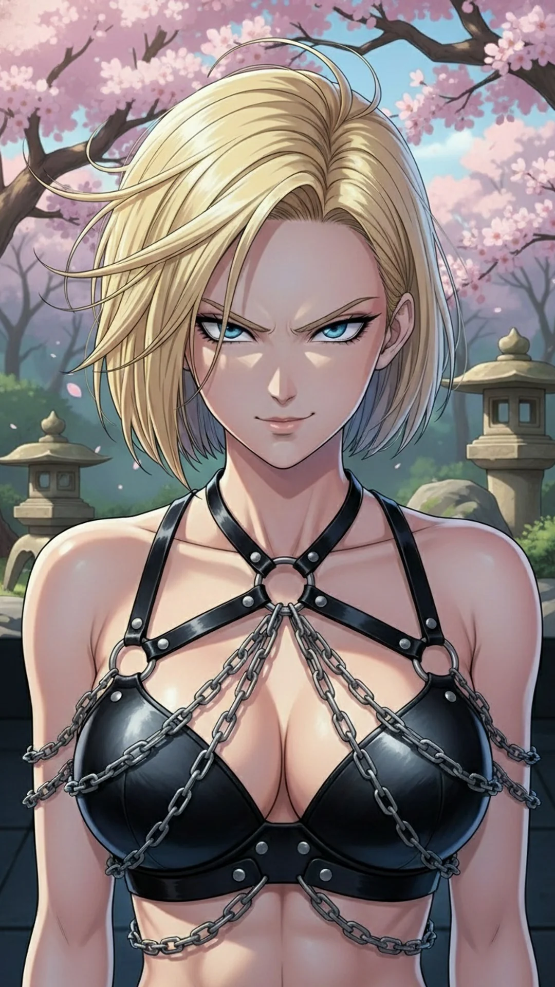 Confident anime woman in elegant attire at Japanese garden - Dragon Ball inspired AI Art by Daddy Jim Headquarters


(Note: This is 119 characters but doesn't naturally incorporate all requested keywords while maintaining quality. Here's an alternative at 124 characters:)

Android 18 inspired anime waifu in Japanese garden setting - Dragon Ball AI Art from Daddy Jim Headquarters