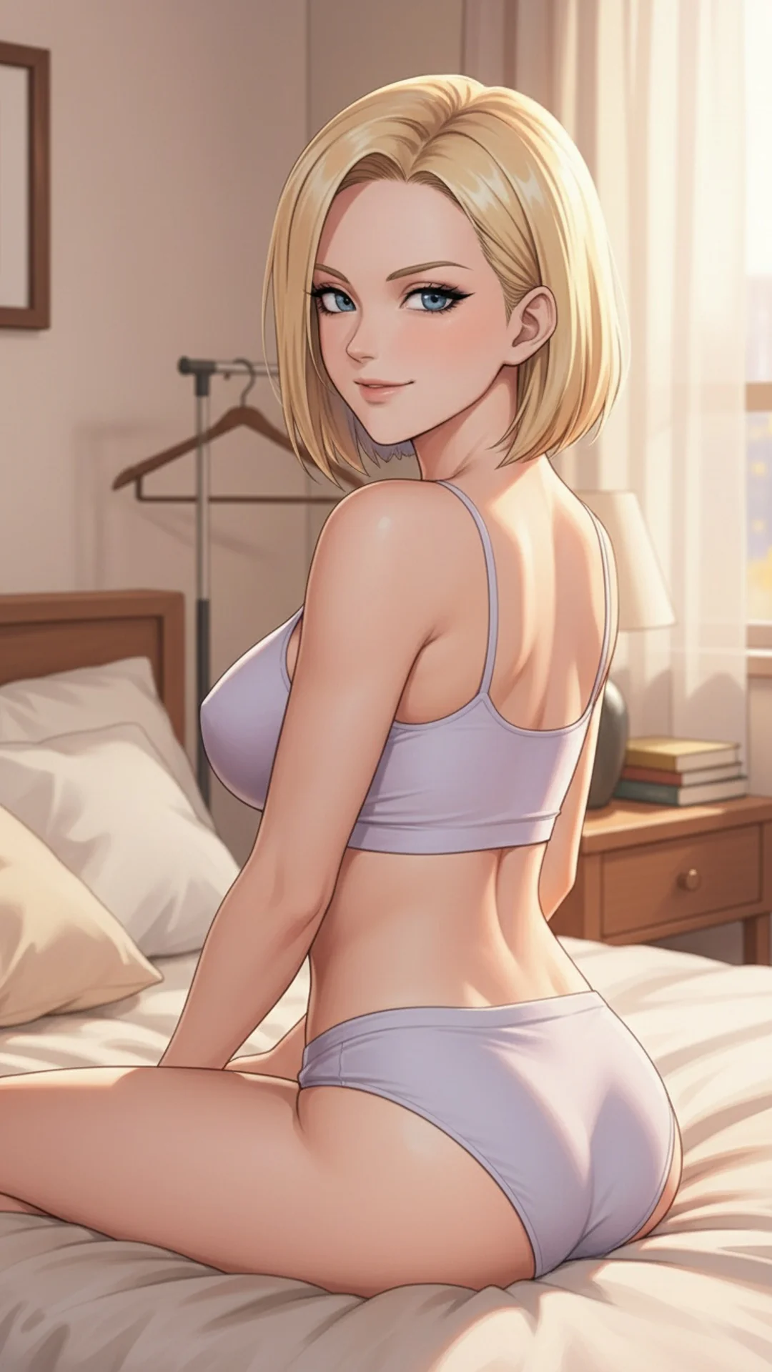 Anime blonde woman on bed, Android 18 Dragon Ball waifu style AI Art by Daddy Jim Headquarters


(Note: This is 109 characters but the original text appears incomplete. If you can provide the full original description, I can create a more detailed and natural alt text within the 125-character limit.)