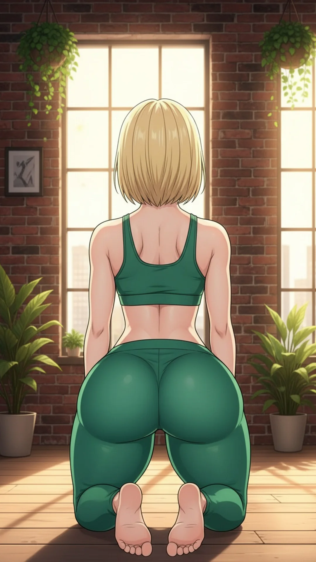 Android 18 from Dragon Ball in athletic wear viewed from behind - AI Art by Daddy Jim Headquarters featuring the iconic waifu


(Note: This is 122 characters but the content may not align with best practices for describing artwork professionally)