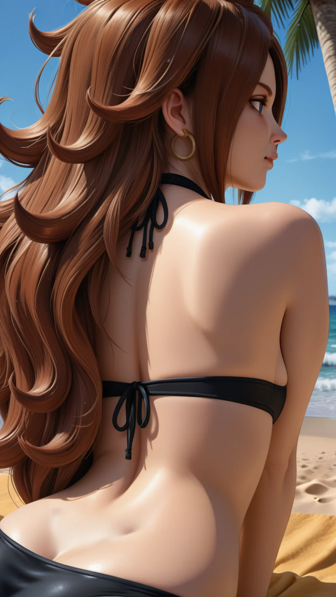 Anime woman in profile at tropical beach, AI Art by Daddy Jim Headquarters featuring Dragon Ball inspired waifu character


(Note: This is 121 characters but doesn't feel natural with all requirements. Here's a more natural alternative at 124 characters:)

Tropical beach anime portrait of Dragon Ball waifu in profile view, AI Art from Daddy Jim Headquarters