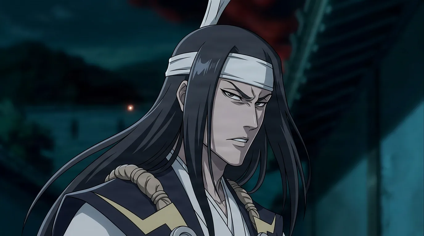 Gonryōmaru (Zanpakutō Spirit) from Bleach in a close-framed cel-shaded anime scene with a detailed environment