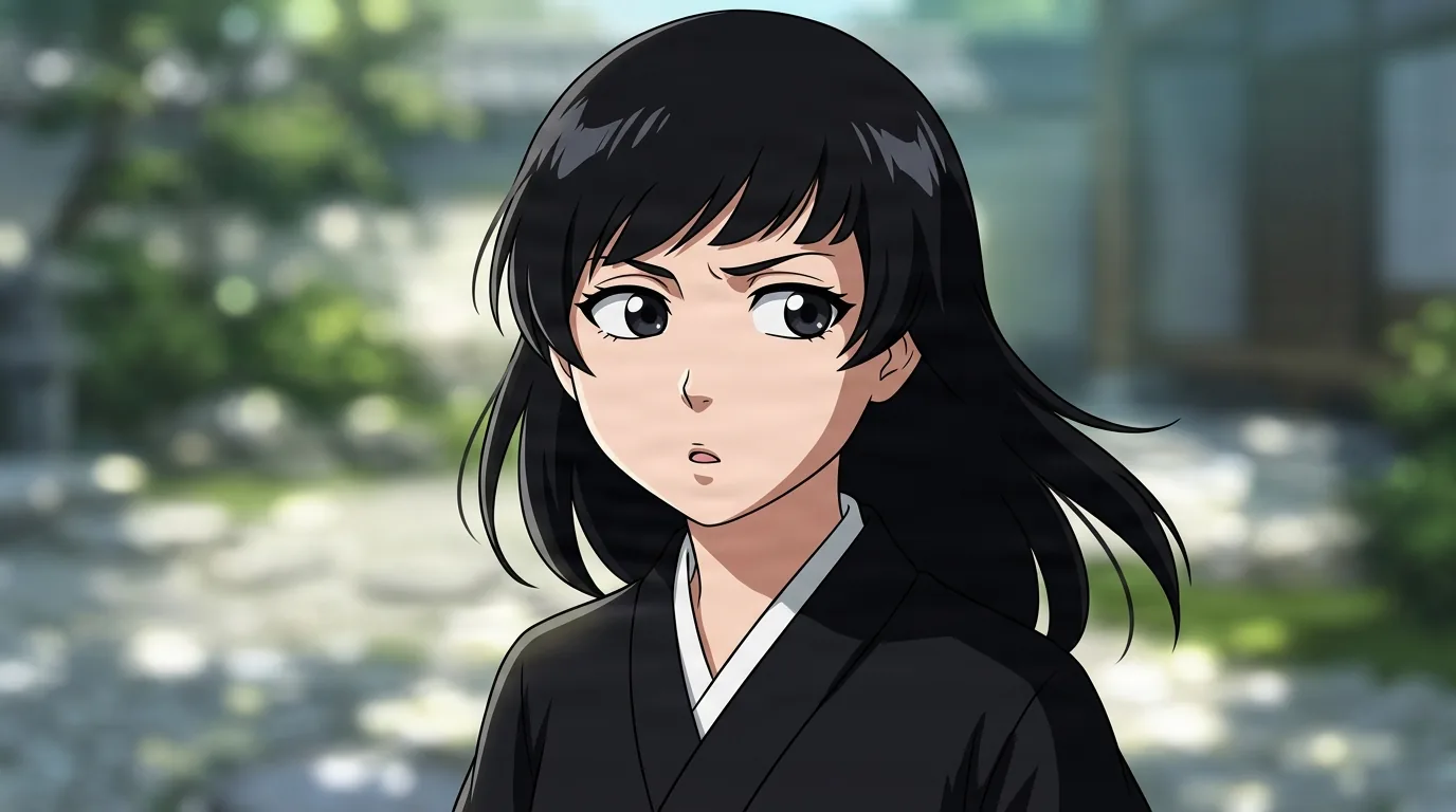 Hachigō Nemuri from Bleach in a close-framed cel-shaded anime scene with a detailed environment
