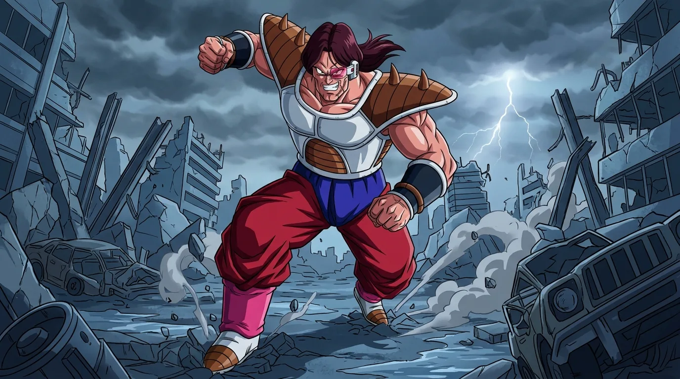 Amond, the tall fanged warrior of the Turles Crusher Corps from Dragon Ball Z: The Tree of Might