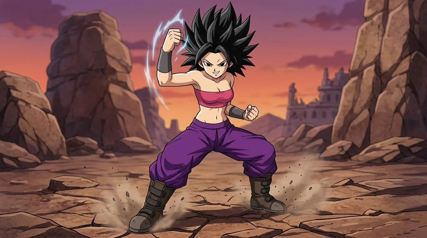 Caulifla, a Saiyan character from Dragon Ball.