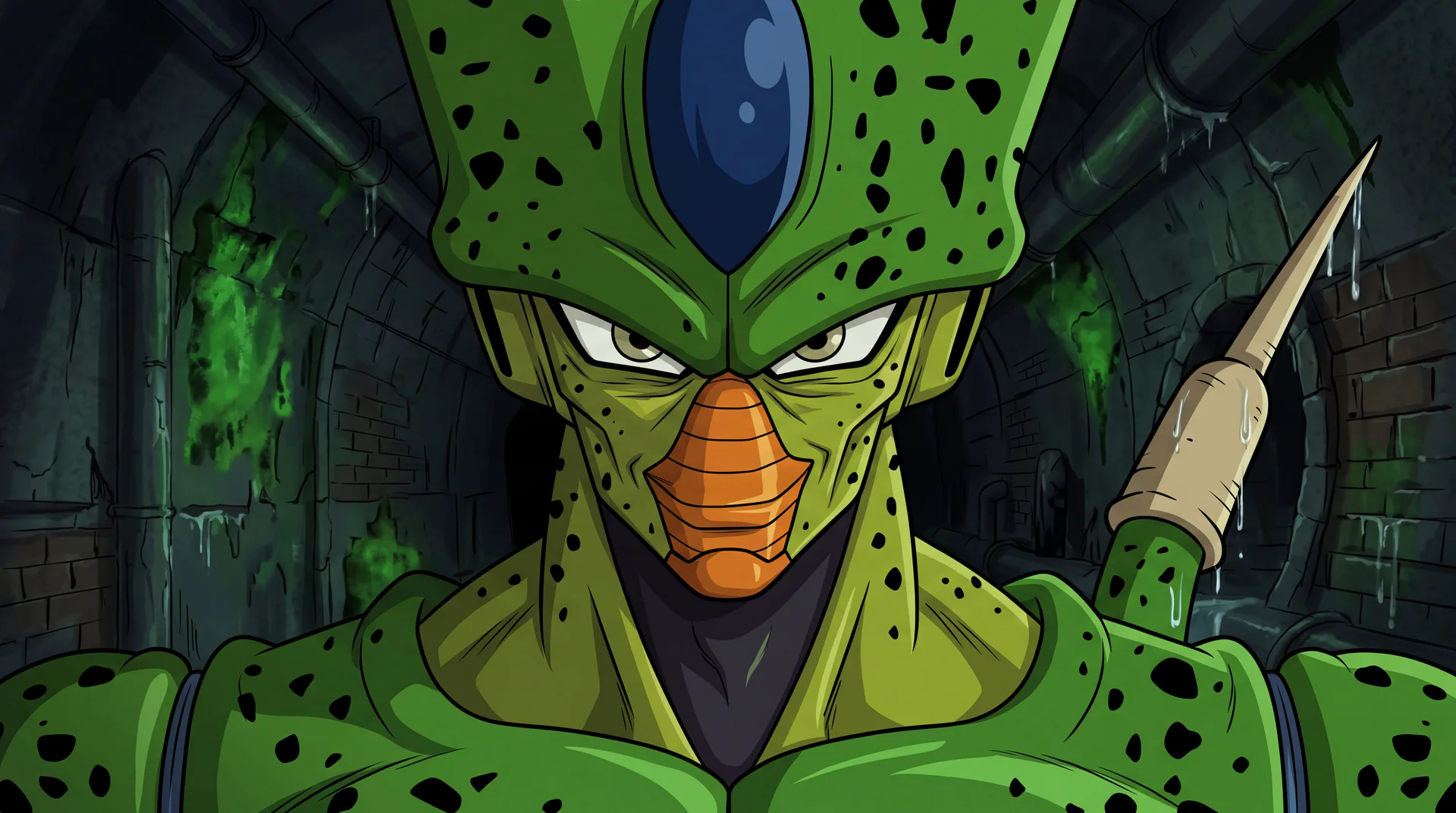 Cell in his imperfect form from Dragon Ball Z
