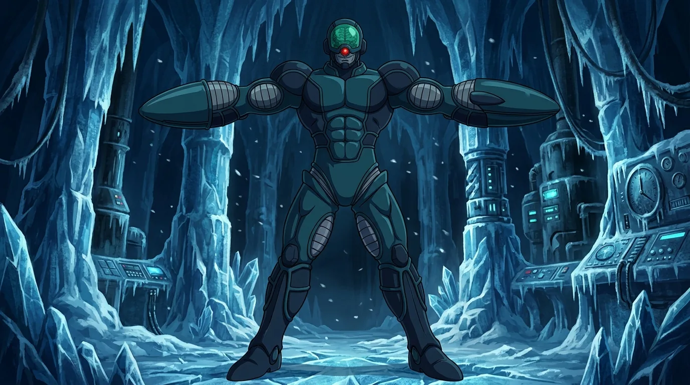 Dr. Wheelo, a Human (Cyborg) character from Dragon Ball.