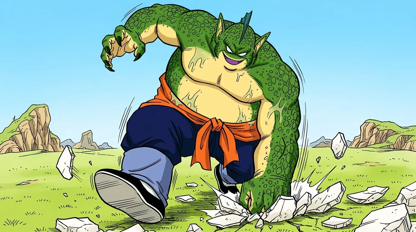 Drum, a Demonic Namekian character from Dragon Ball.