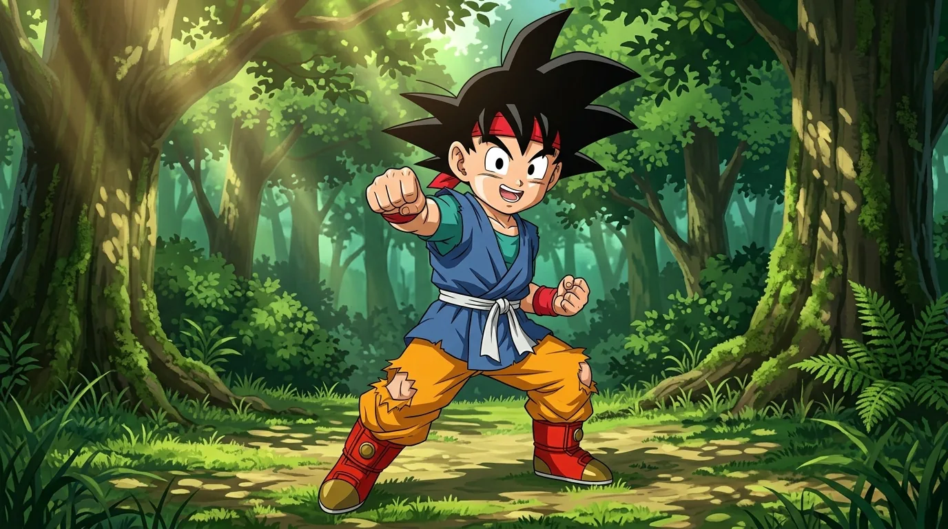 Goku Jr., a Saiyan-Human Hybrid character from Dragon Ball.