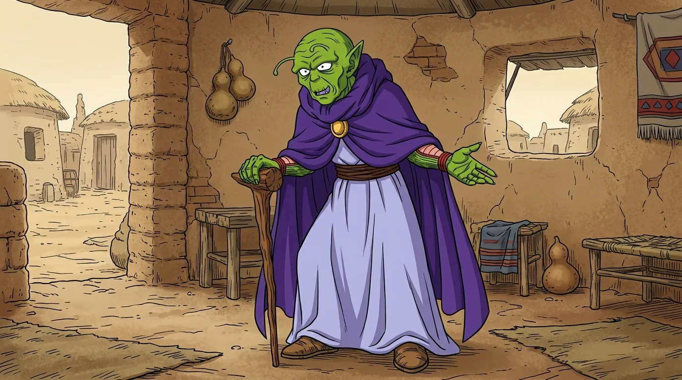 Monaito, a Namekian character from Dragon Ball.