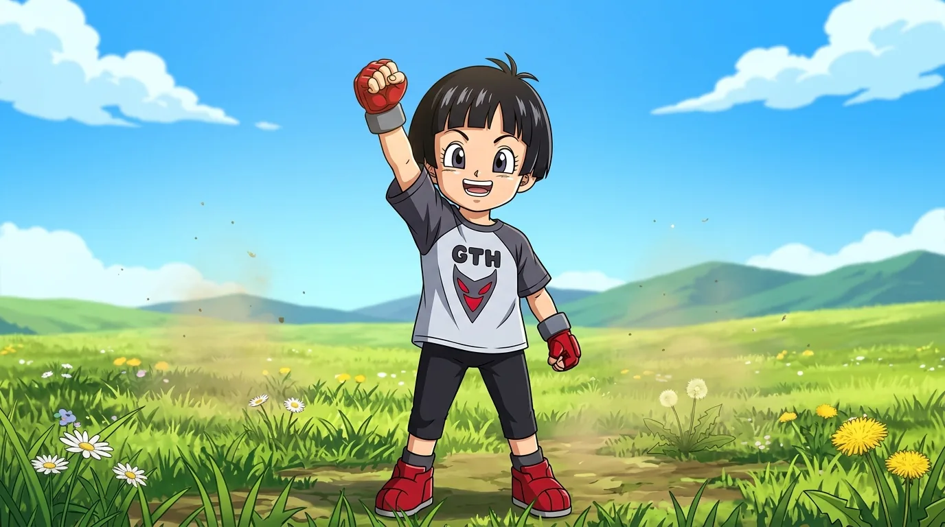 Pan, a 1/4 Saiyan, 3/4 Human character from Dragon Ball.