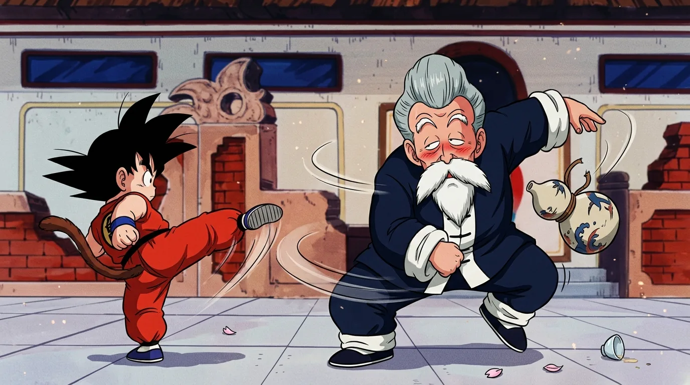 Drunken Fist, a technique from Dragon Ball.