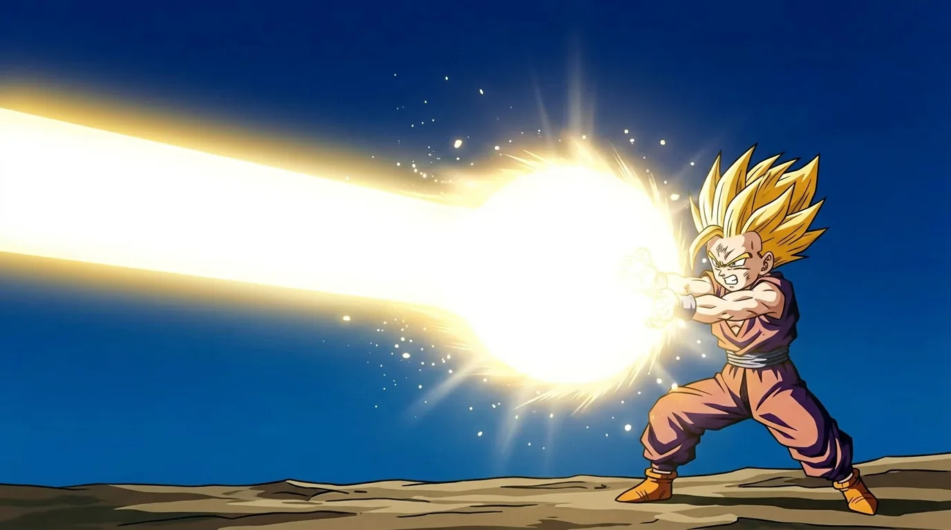 Super Masenko, a technique from Dragon Ball.