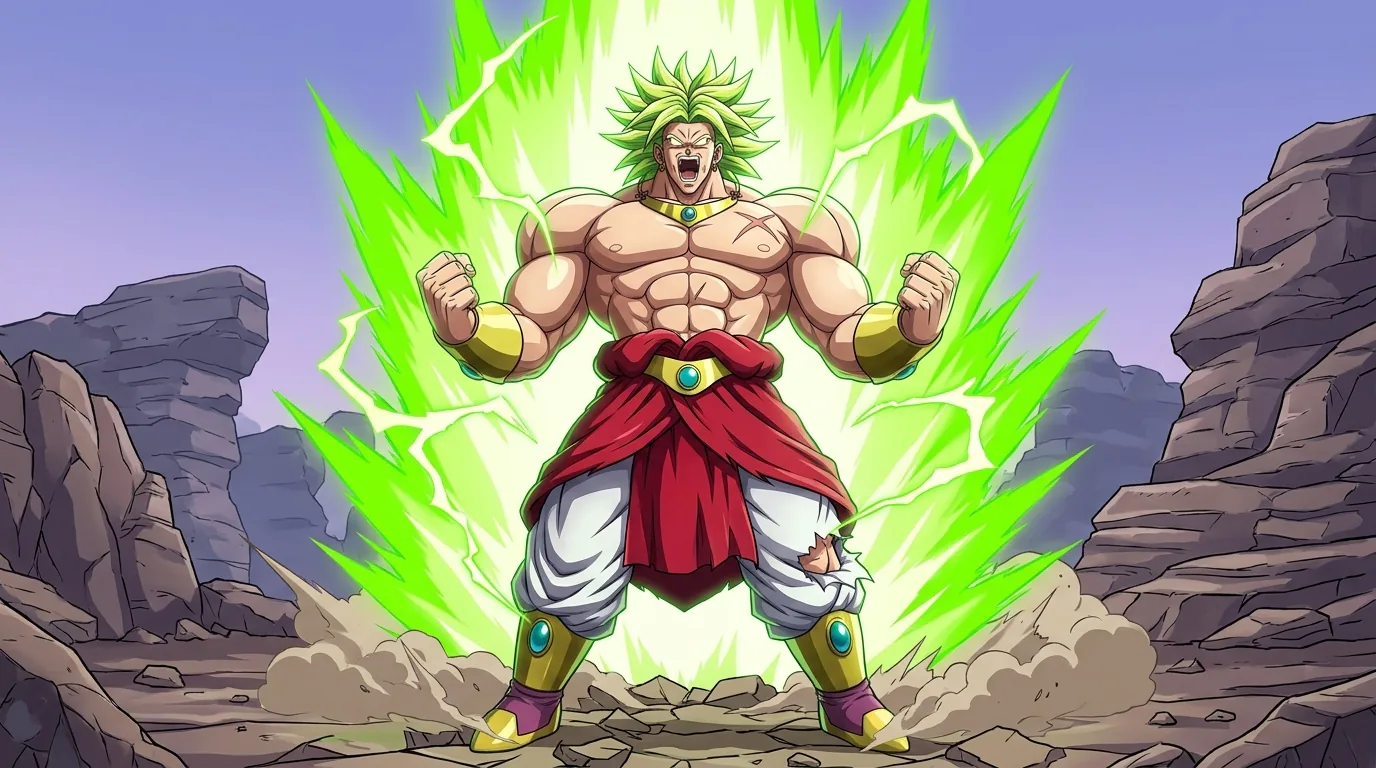 God Broly, a transformation from Dragon Ball.