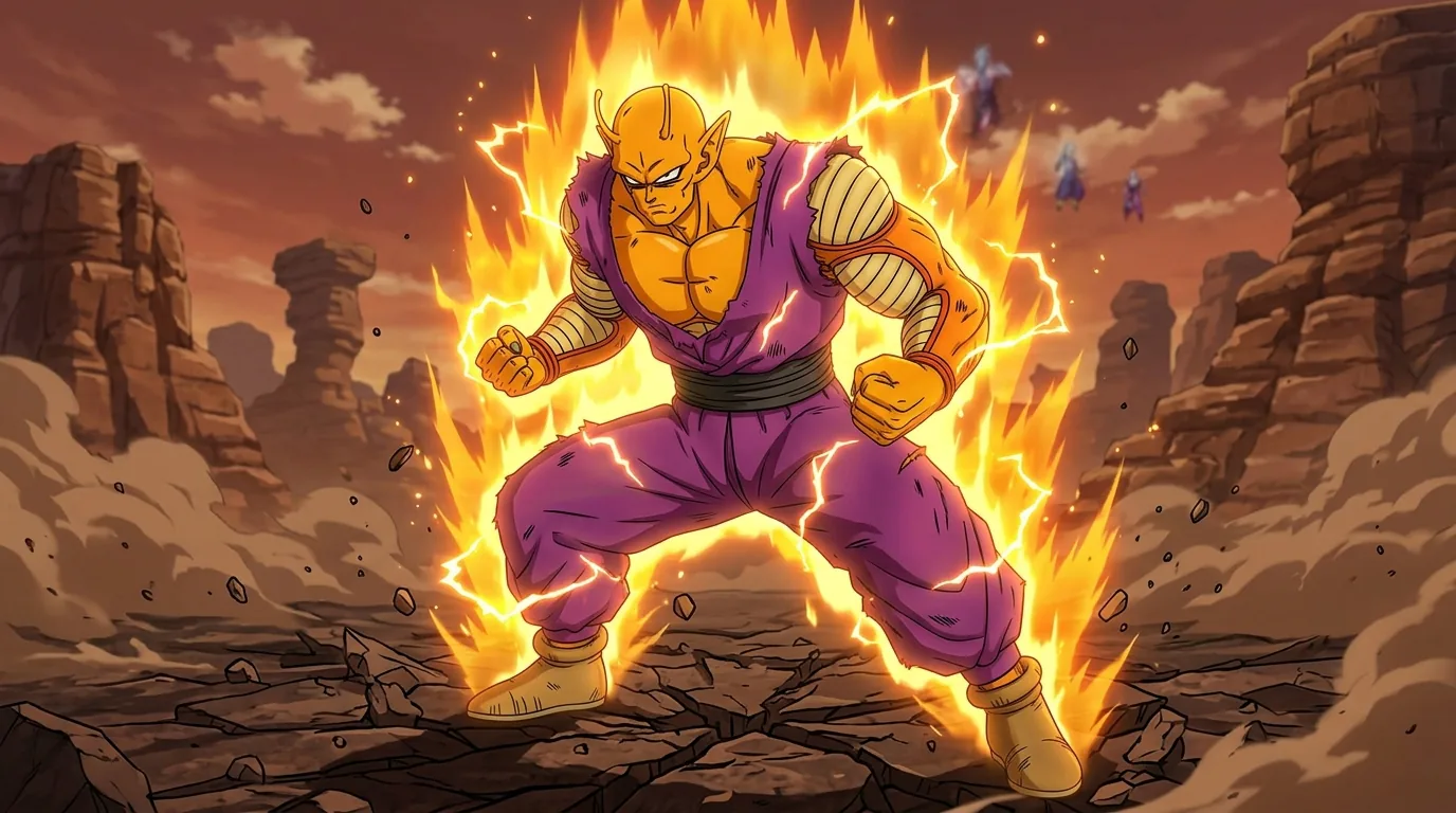 Orange Piccolo, a transformation from Dragon Ball.