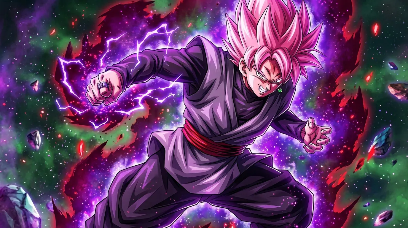 Super Saiyan Rose, the pink-haired divine Saiyan transformation exclusive to Goku Black