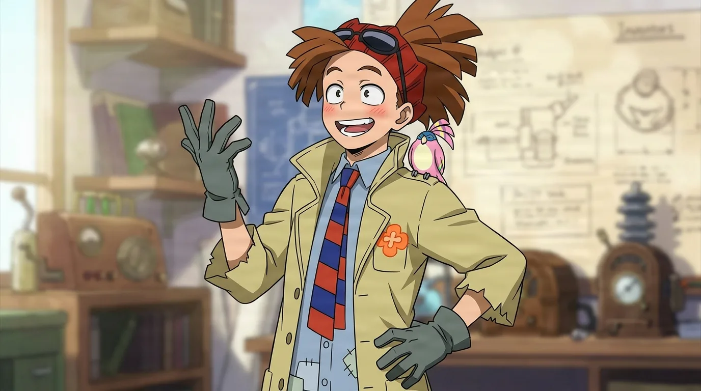 Rody Soul from My Hero Academia in a close-framed cel-shaded anime scene with a detailed environment
