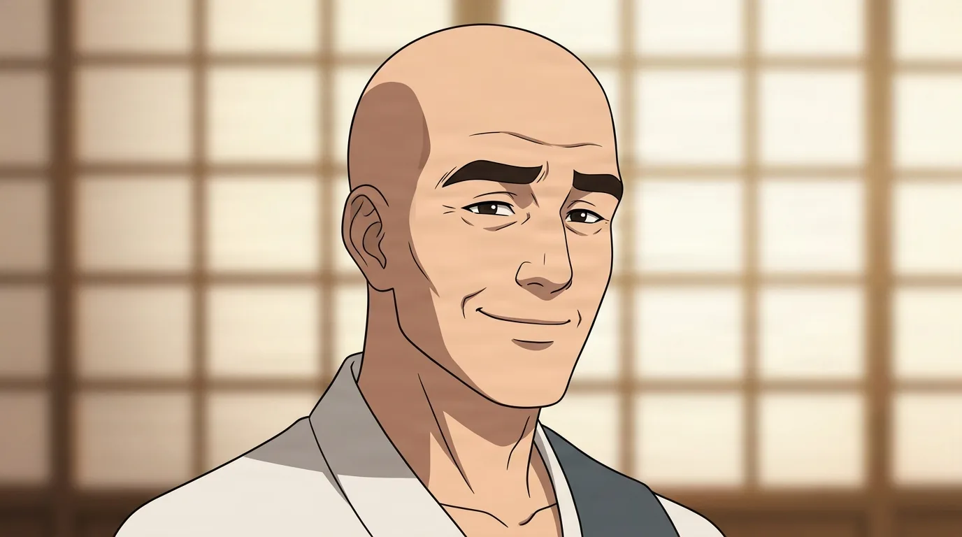 Chiriku from Naruto in a close-framed cel-shaded anime scene with a detailed environment