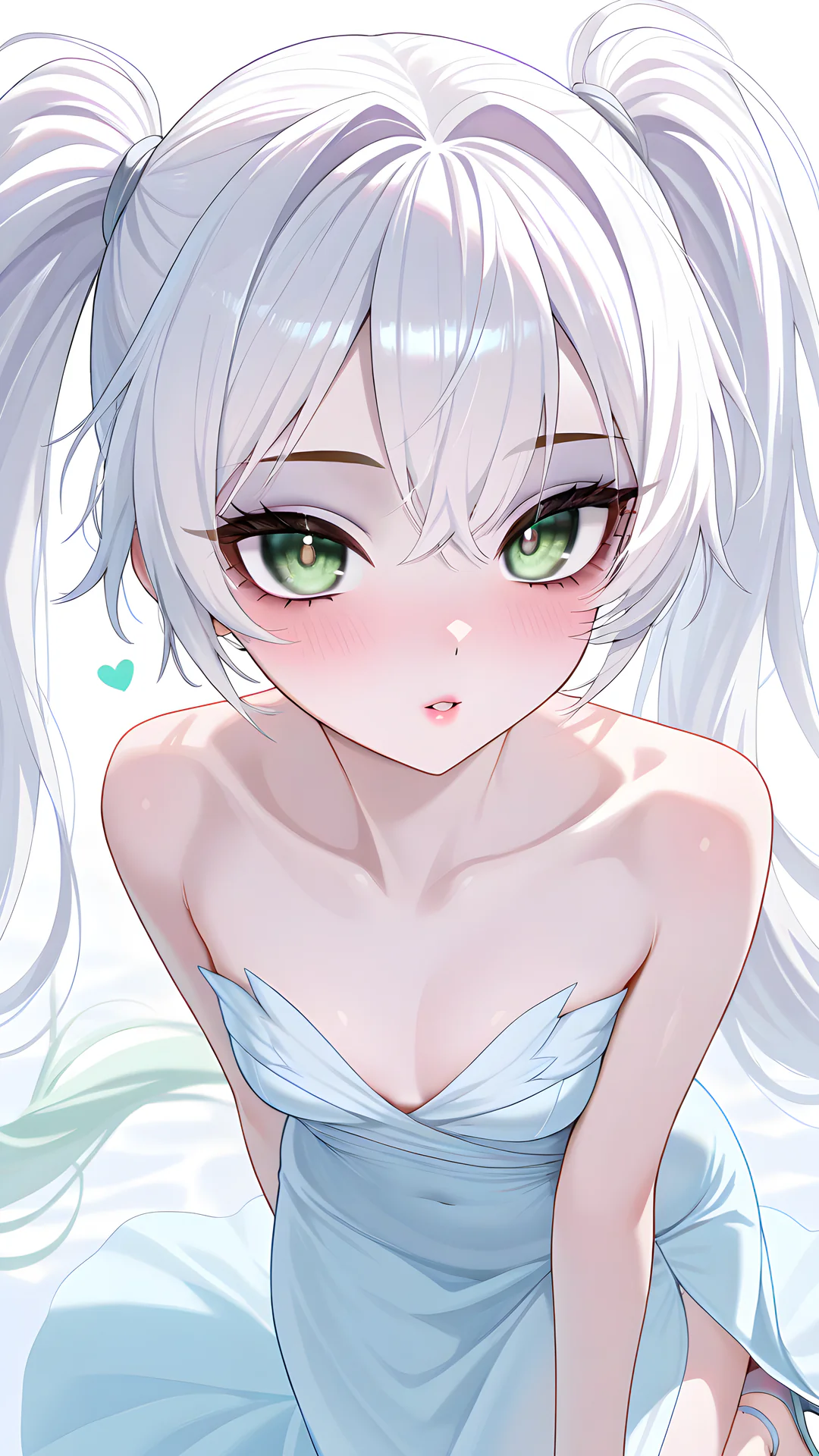 Lorelai AI character with flowing silver-white hair in elegant anime art style - AI Art featuring detailed 3D anime design