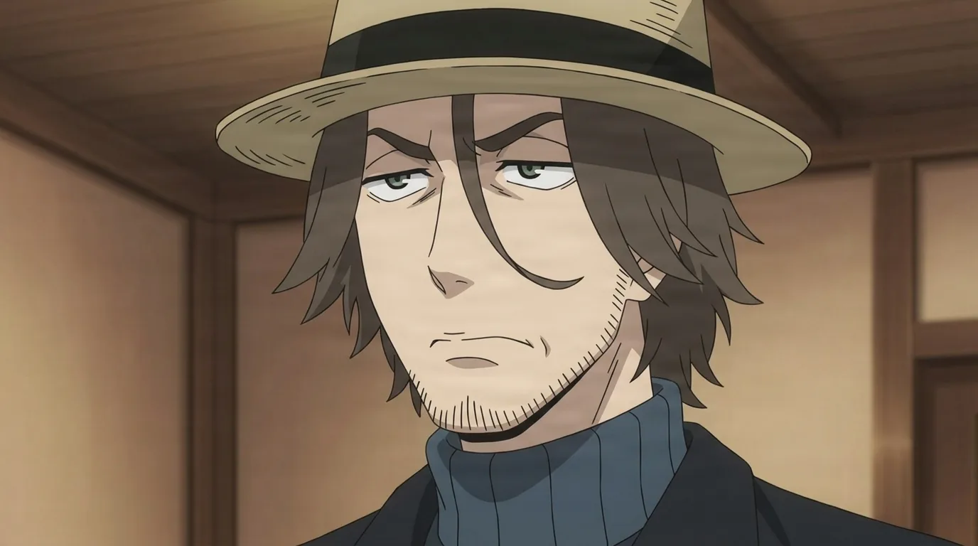 Daybreak from Spy X Family in a close-framed cel-shaded anime scene with a detailed environment