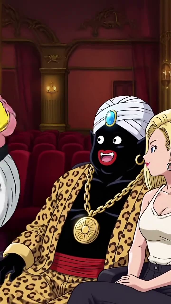 Mr. Popo and the Majin Goon fight over Android 18