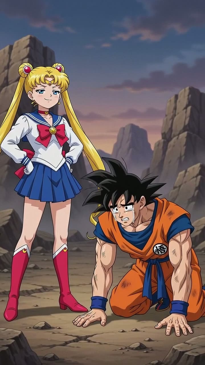 Sailor Moon schlägt Goku und hört nicht auf zu prahlen